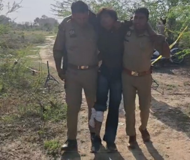 फोटो -मुठभेड़ में घायल हुआ आरोपी वंश दीक्षित