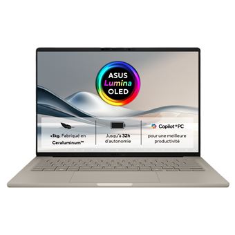 PC portable Asus Zenbook A14 UX3407QA-QD219W 14" C — vue 4