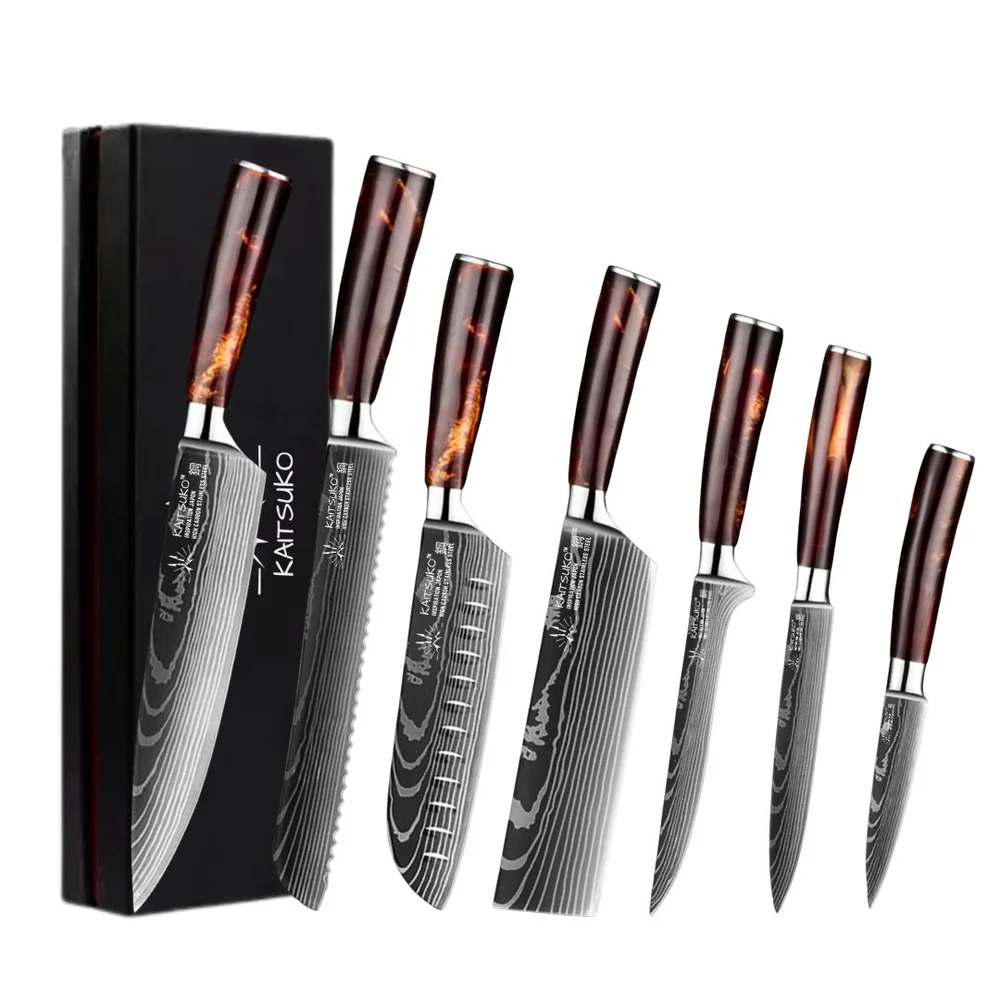 Set   de   7   couteaux   Japonais   -   Chef   Ta