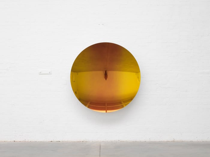 Mirror (Pagan Gold to Orange to Pagan Gold) by Anish Kapoor