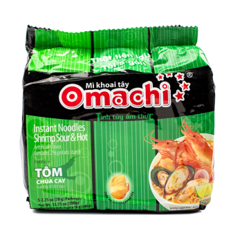 Omachi Instant Noodles, Hot & Sour Shrimp Flavor 78g