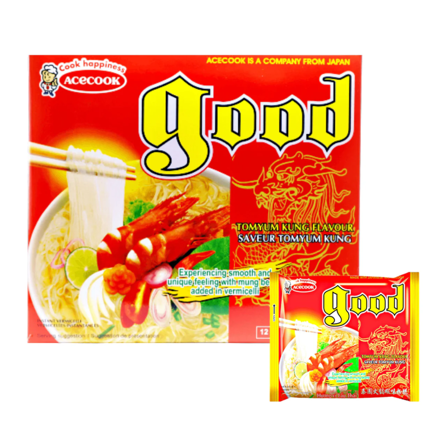 Acecook Good Instant Mung Bean Vermicelli - TomYum Kung Flavour pack of 5 1 each