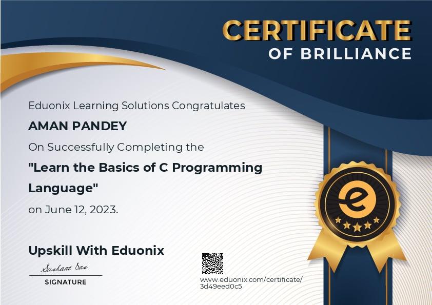 certificate-Learn-the-Basics-of-C-Programming-Language