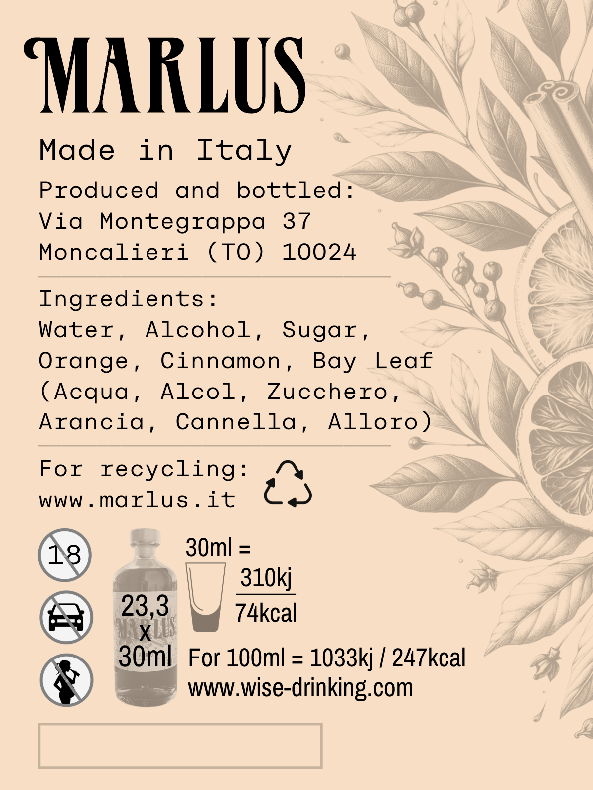 Etichetta Amaro Marlus