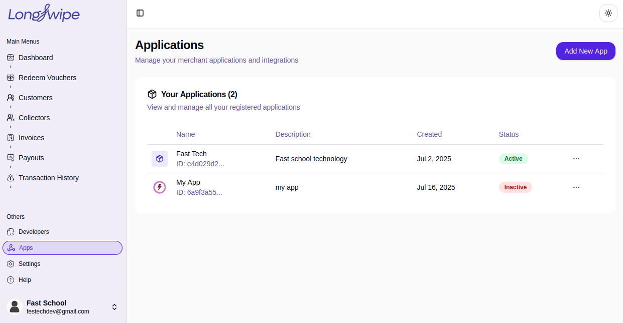 Apps Sidebar