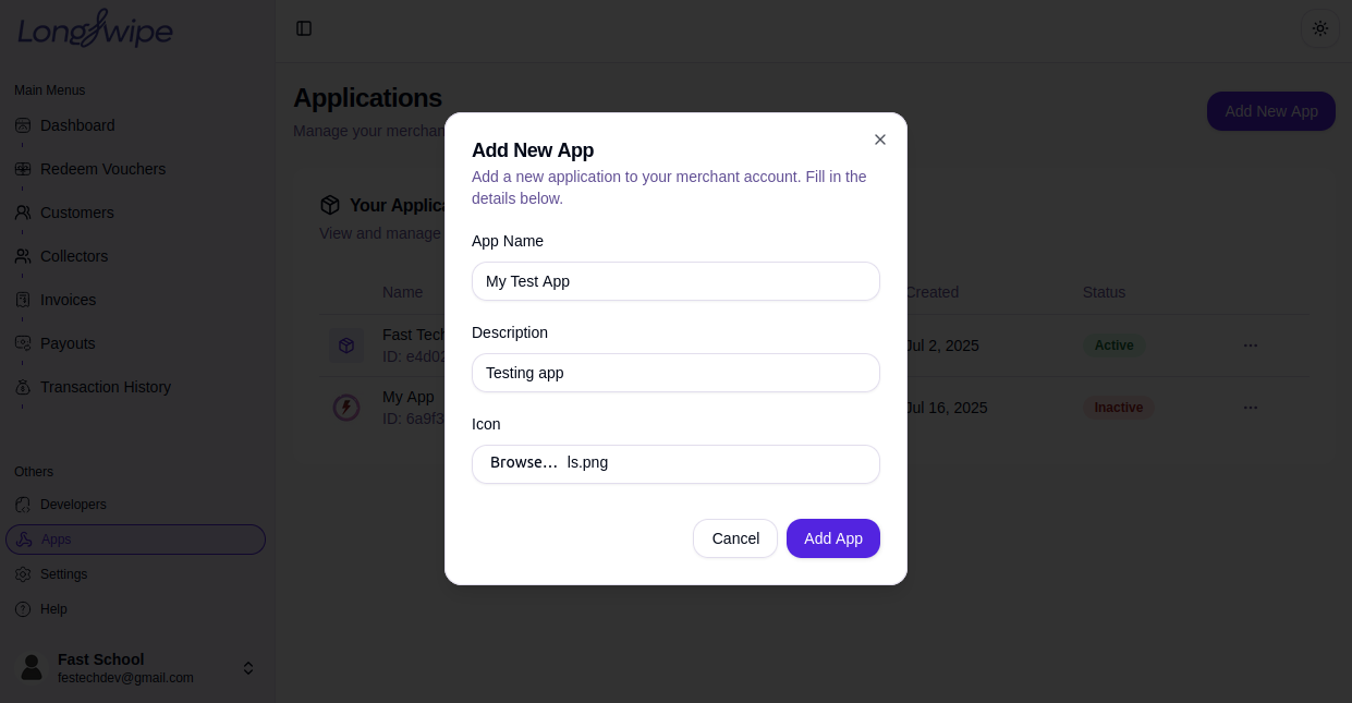 Add New App