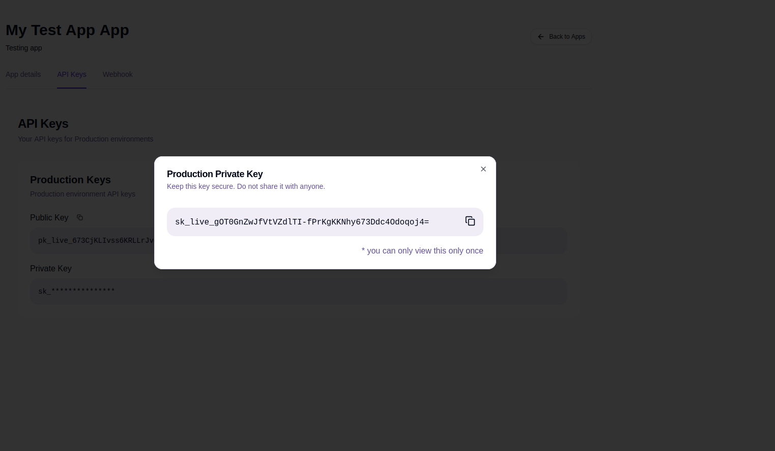 Production Key