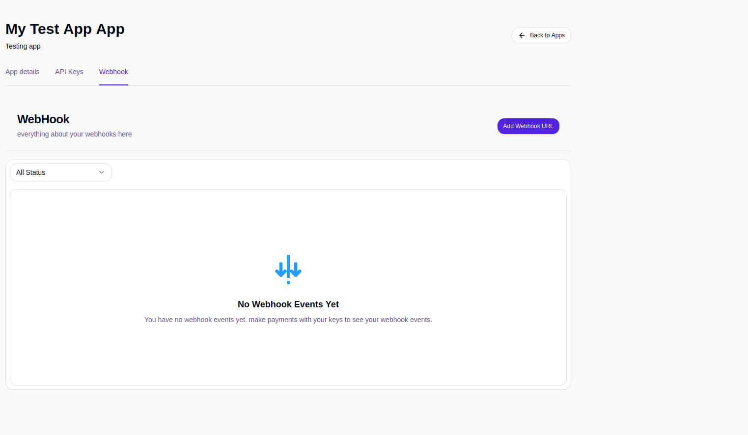 Webhook Tab