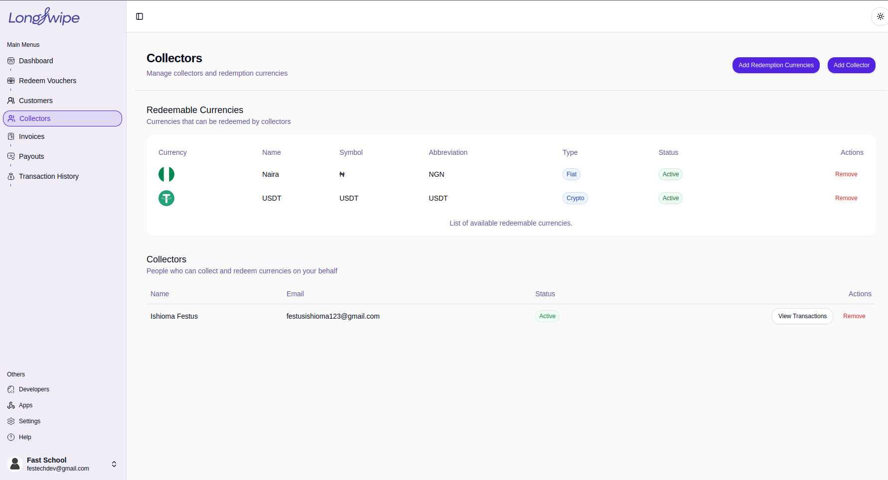 Collectors Sidebar