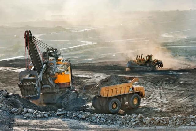 Mining project machinery representing remote logistics support