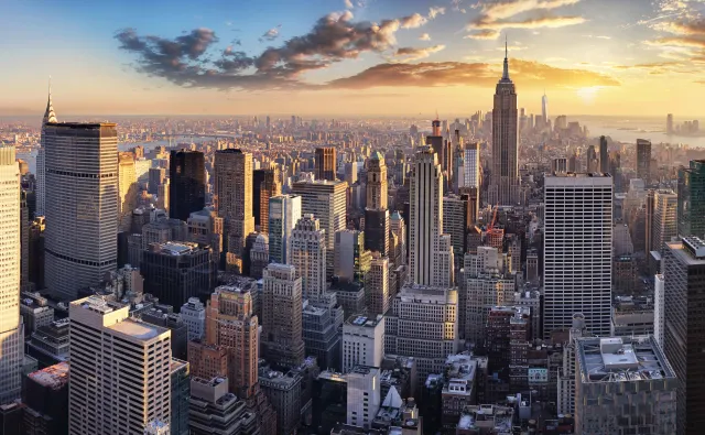 New York, United States skyline and logistics gateway