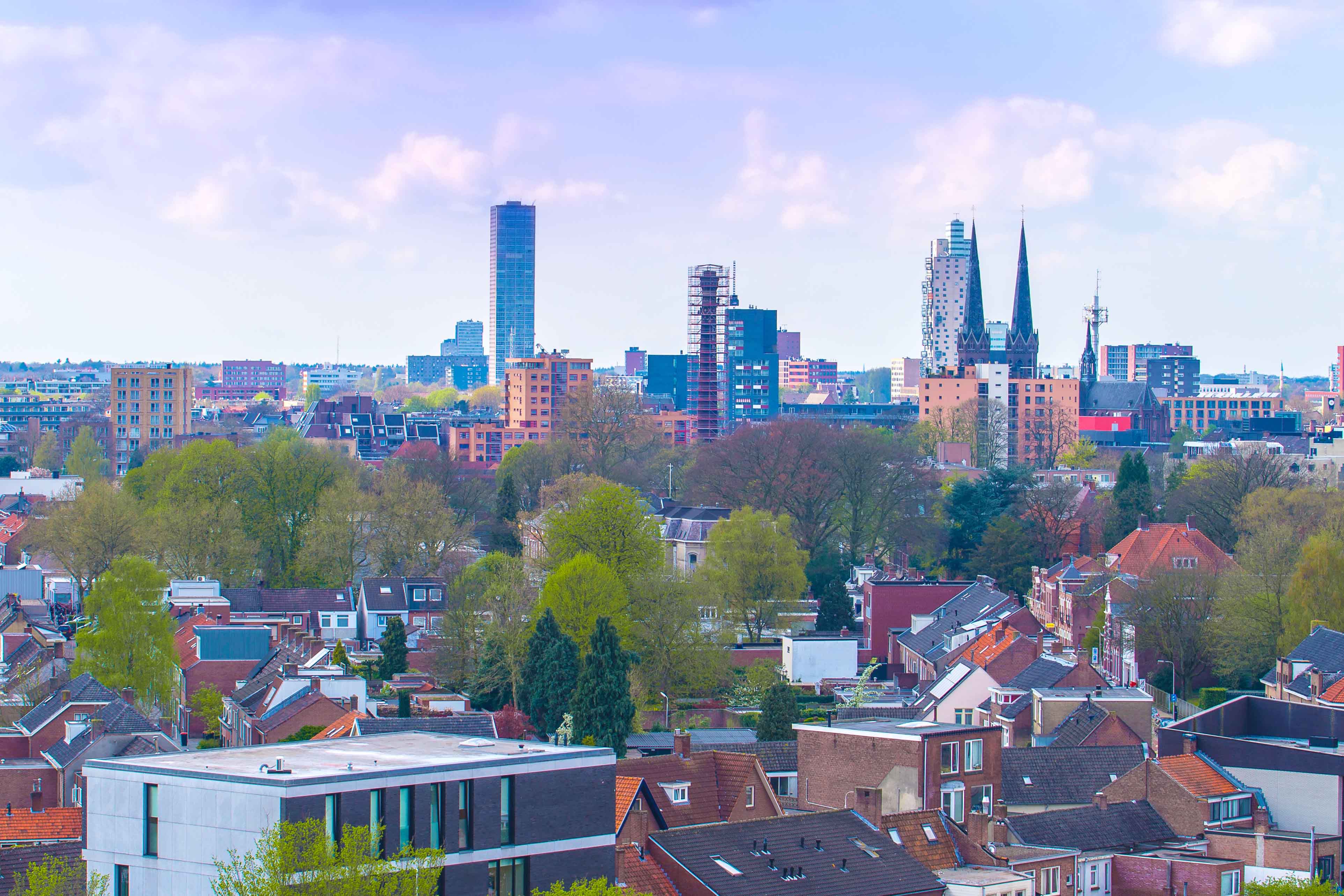 Tilburg, die Skyline der Niederlande und Logistikdrehscheibe