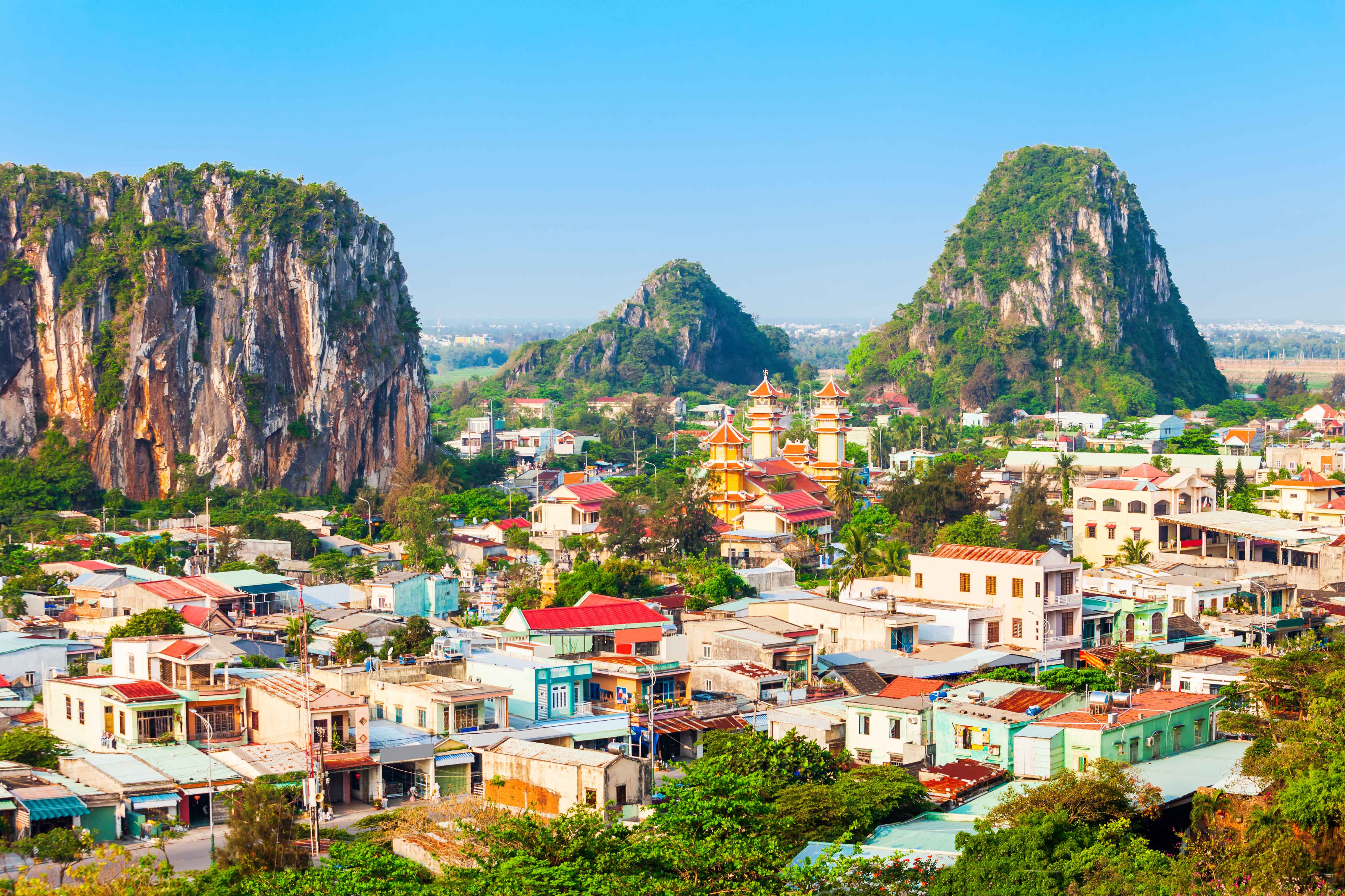 Skyline von Da Nang, Vietnam und Logistik-Gateway