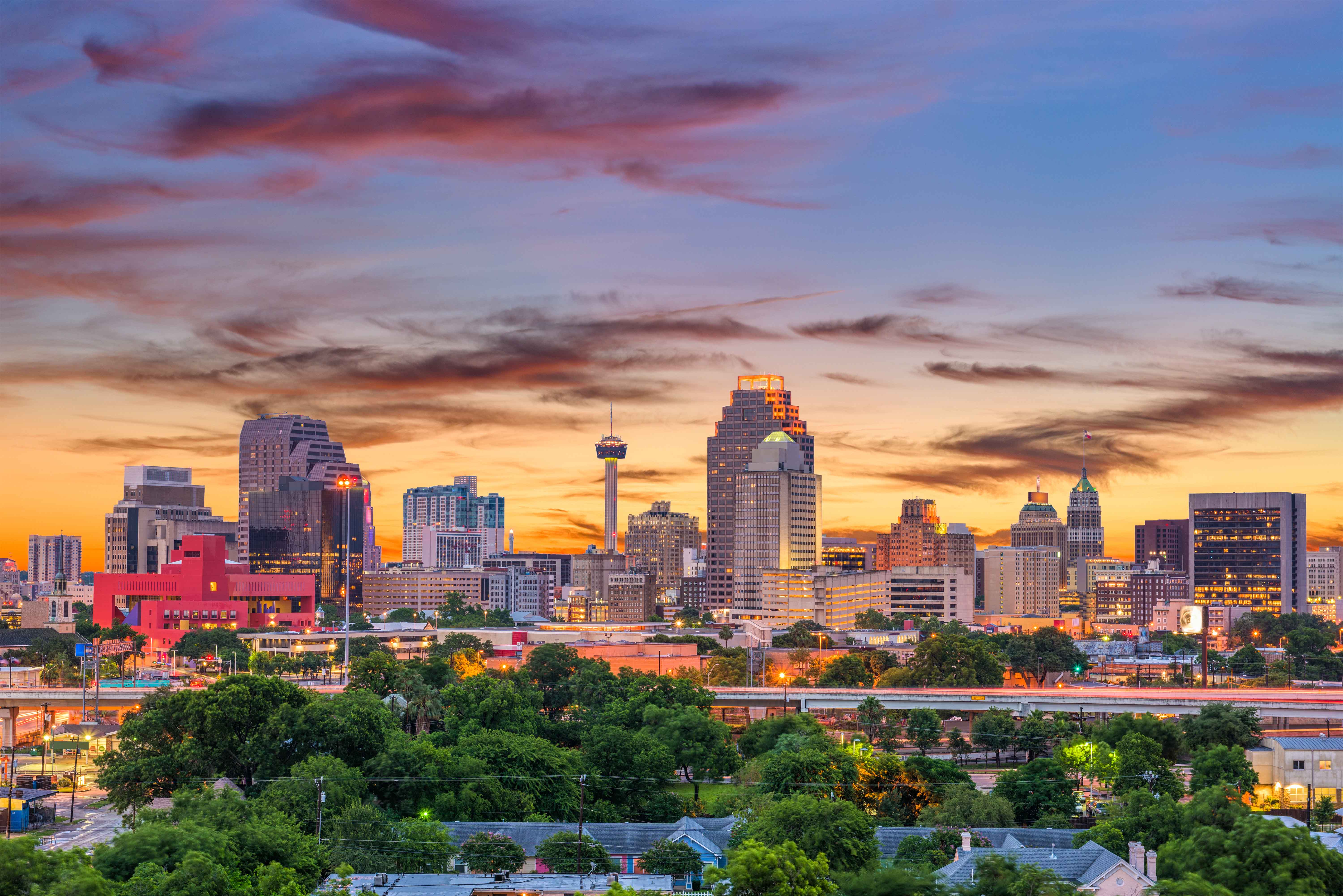 San Antonio, Skyline der Vereinigten Staaten und Logistikdrehscheibe