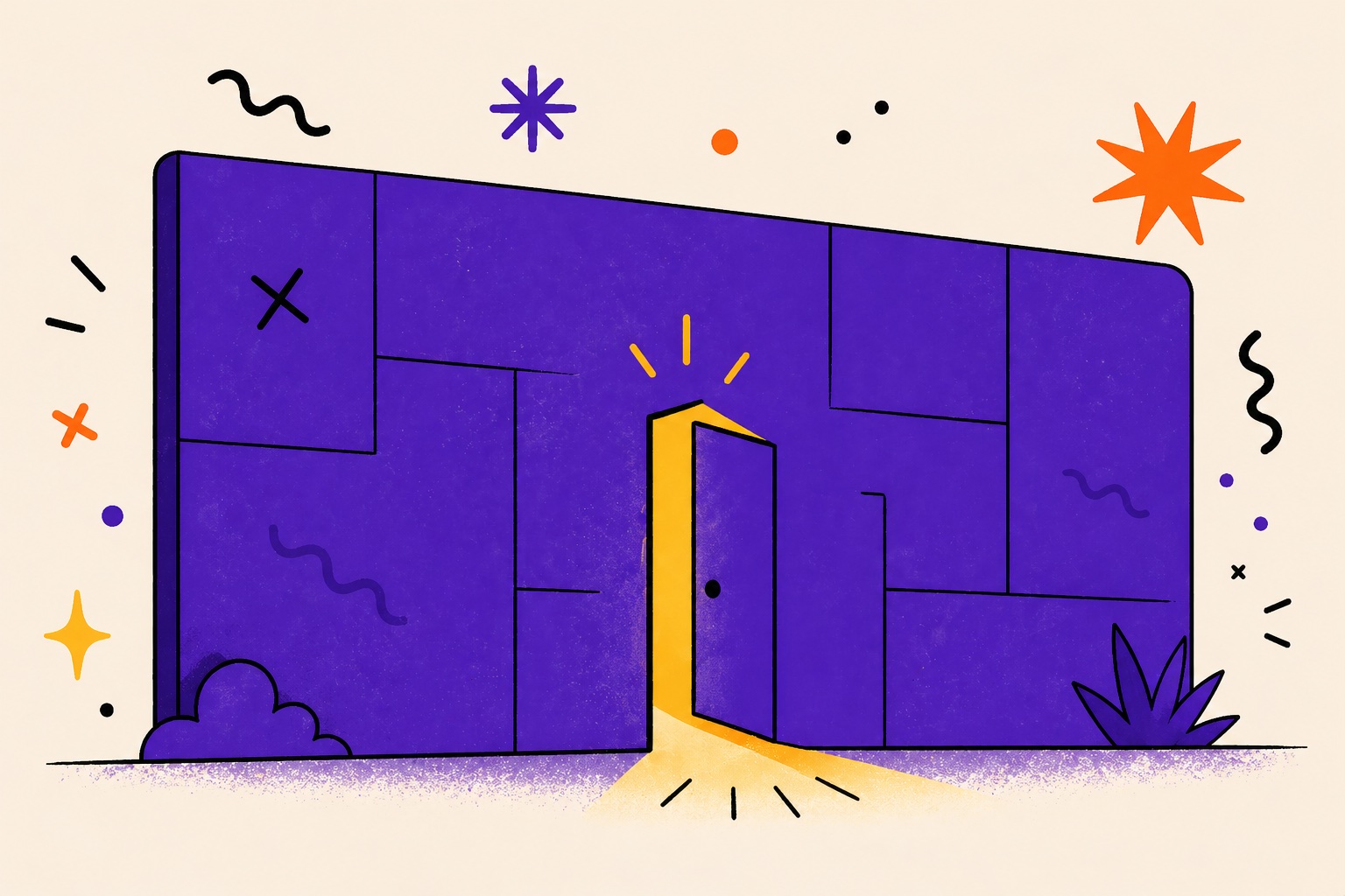 Hidden opportunity in a purple wall. Run in like its a scientology building April 2026