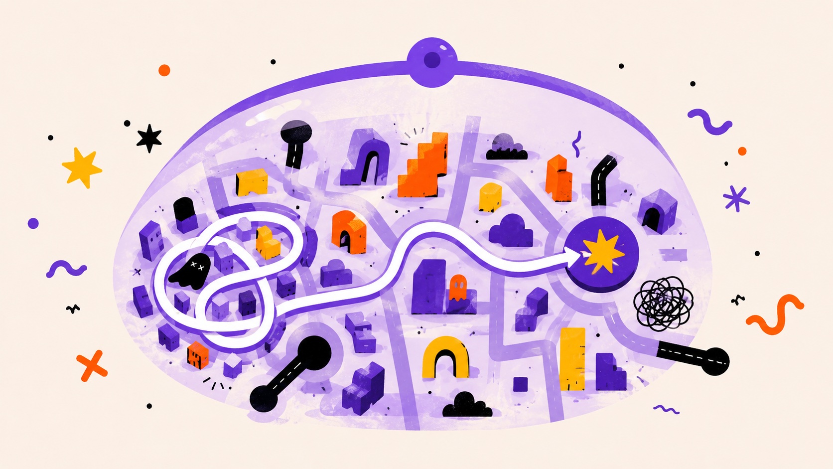 I lil tiny city map. A job search dashboard is the overhead view that stops you from circling the same blocks