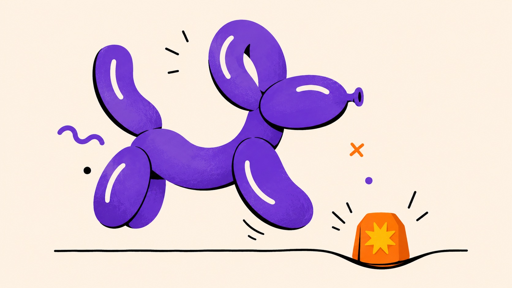 Playful balloon creature and weight contrast - why not?