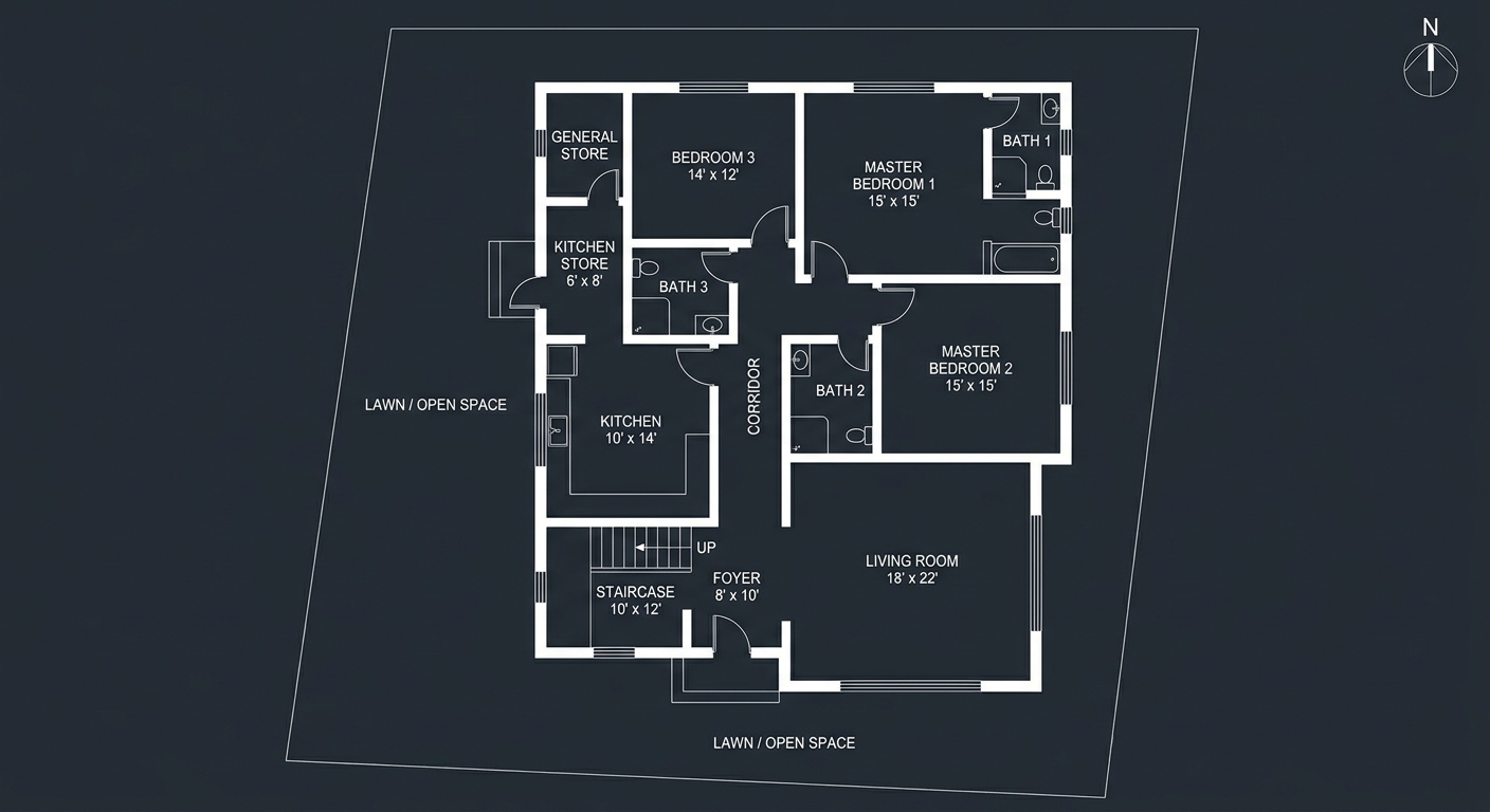 blueprint Floor Plan — AI render by MyHomeStyler