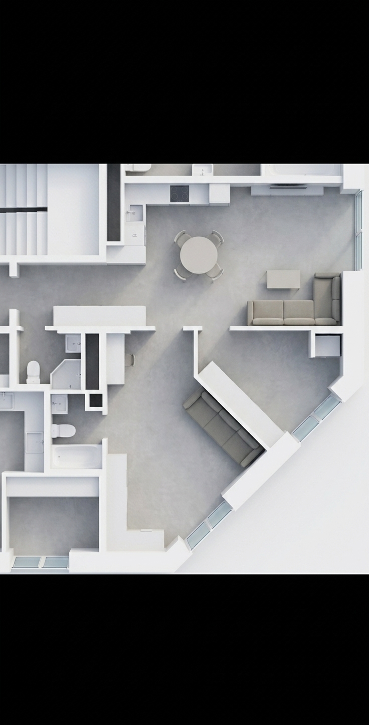 Modern 3D Floor Plan — AI render by MyHomeStyler