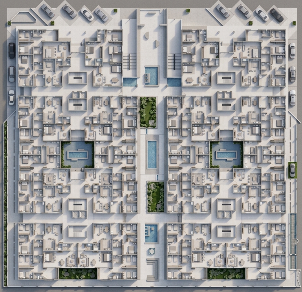 Modern 3D Floor Plan — AI render by MyHomeStyler