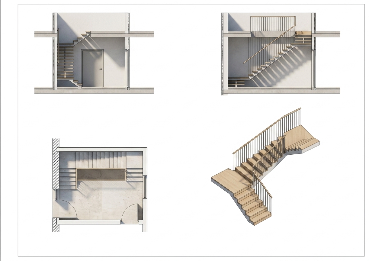 Modern 3D Floor Plan — AI render by MyHomeStyler