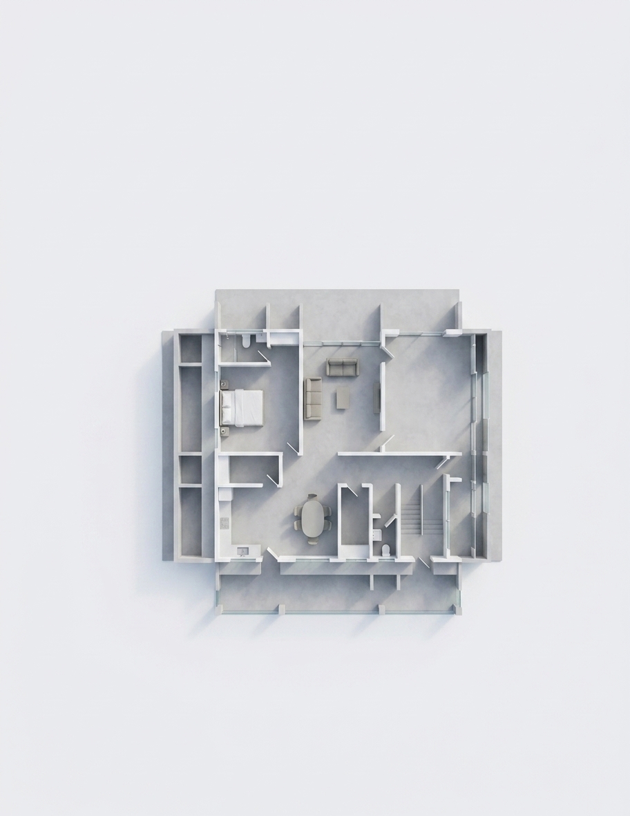 Modern 3D Floor Plan — AI render by MyHomeStyler