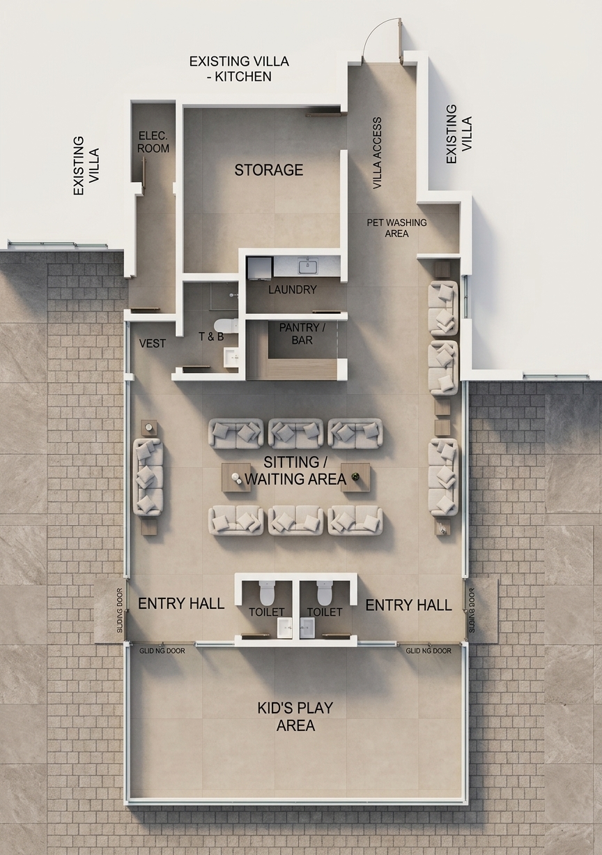 Modern 3D Floor Plan — AI render by MyHomeStyler