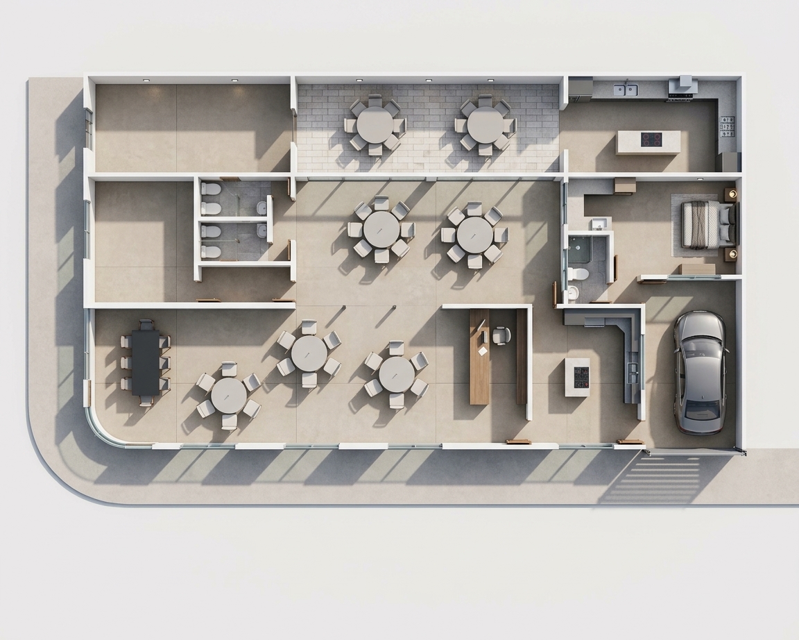 Modern 3D Floor Plan — AI render by MyHomeStyler