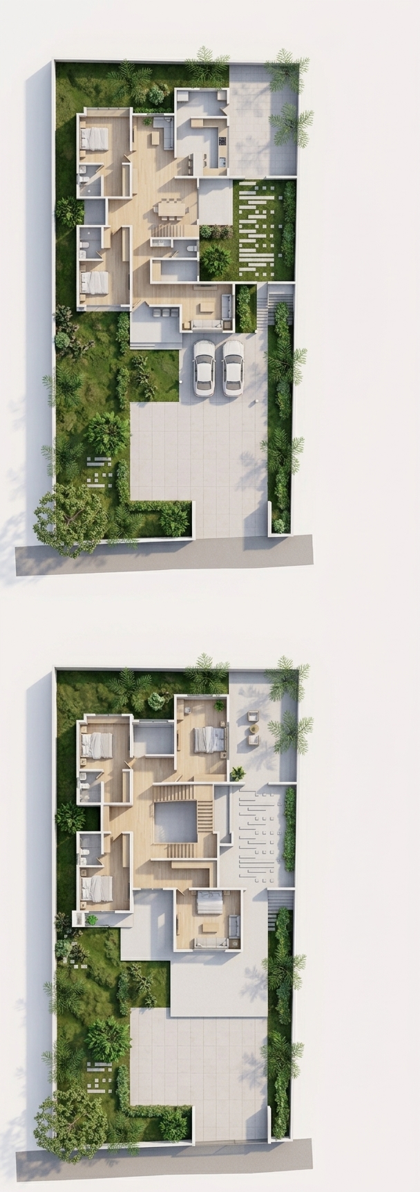 Modern 3D Floor Plan — AI render by MyHomeStyler