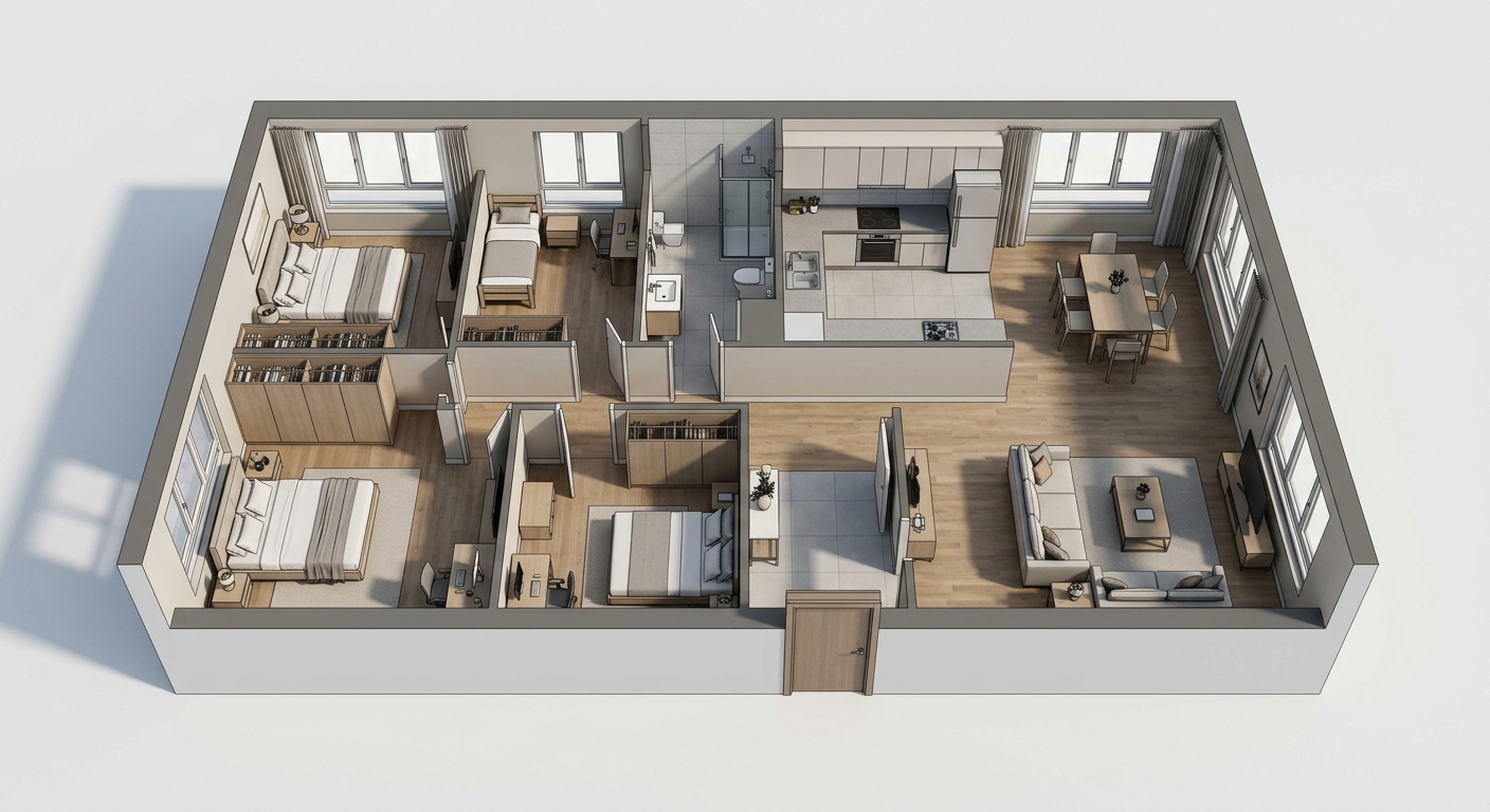 isometric Floor Plan — AI render by MyHomeStyler
