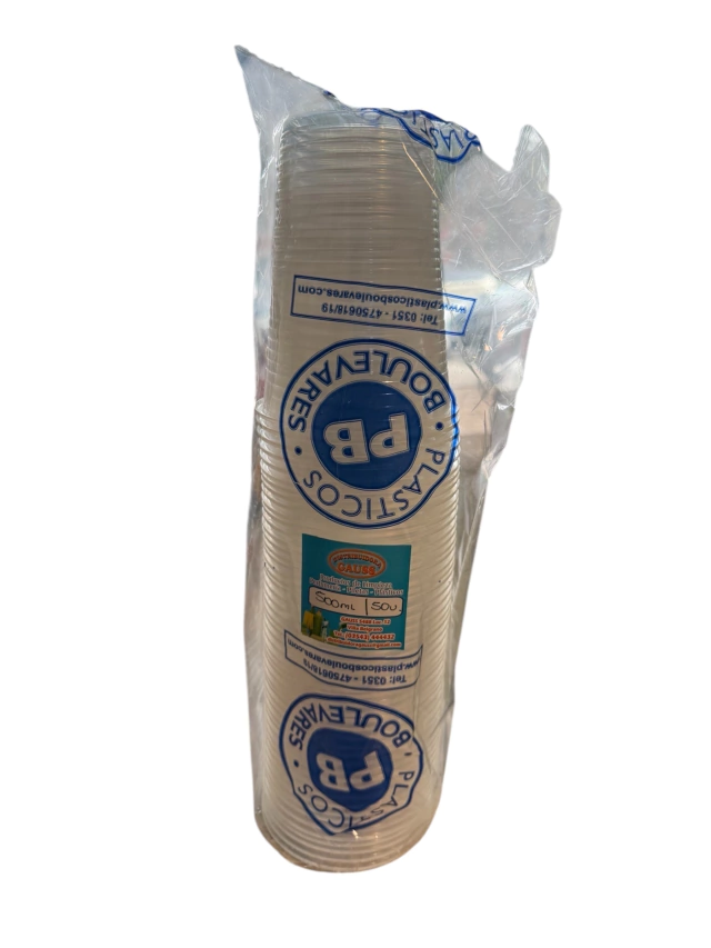 Vasos descartables de 500ml (50uni)