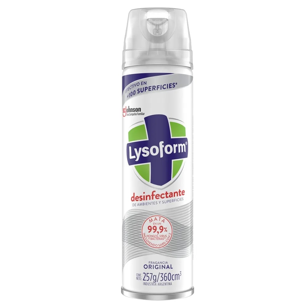 Desinfectante Lysoform Original en Aerosol x 360 ml