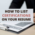 How To List Certifications On A Resume