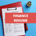 What To Include On A Finance Resume + Finance Skills