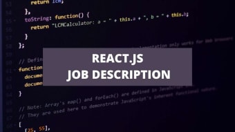 React.js Job Description