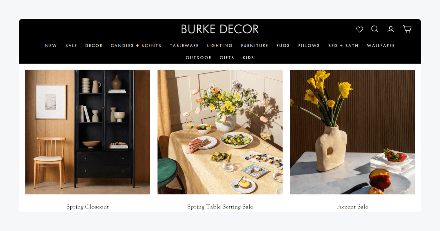 Burke Decor Shopify store