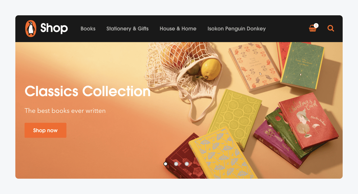Penguin Books Shopify store