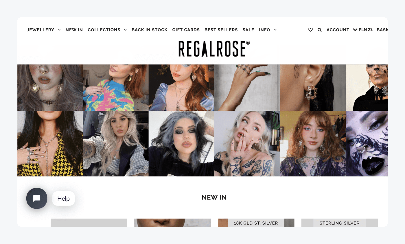 Regalrose Shopify store