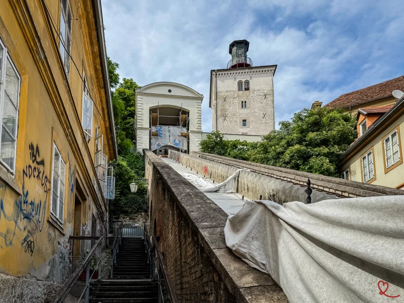 Scala e funicolare - Torre Kula Lotrščak - Zagabria