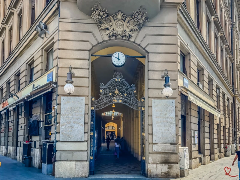 Entrance Bogovićeva Street - Octagon Passage - Zagreb