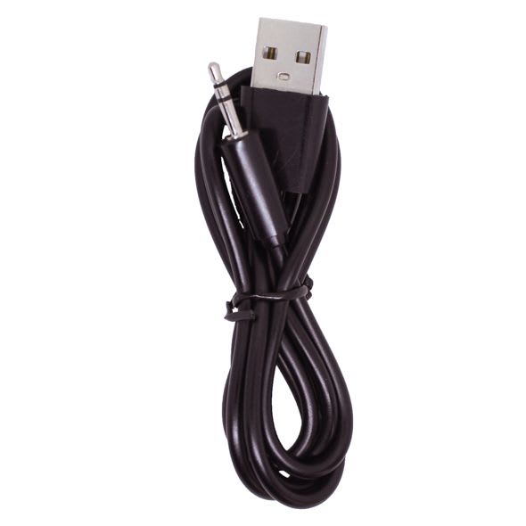 black charging black wrapped in a cord