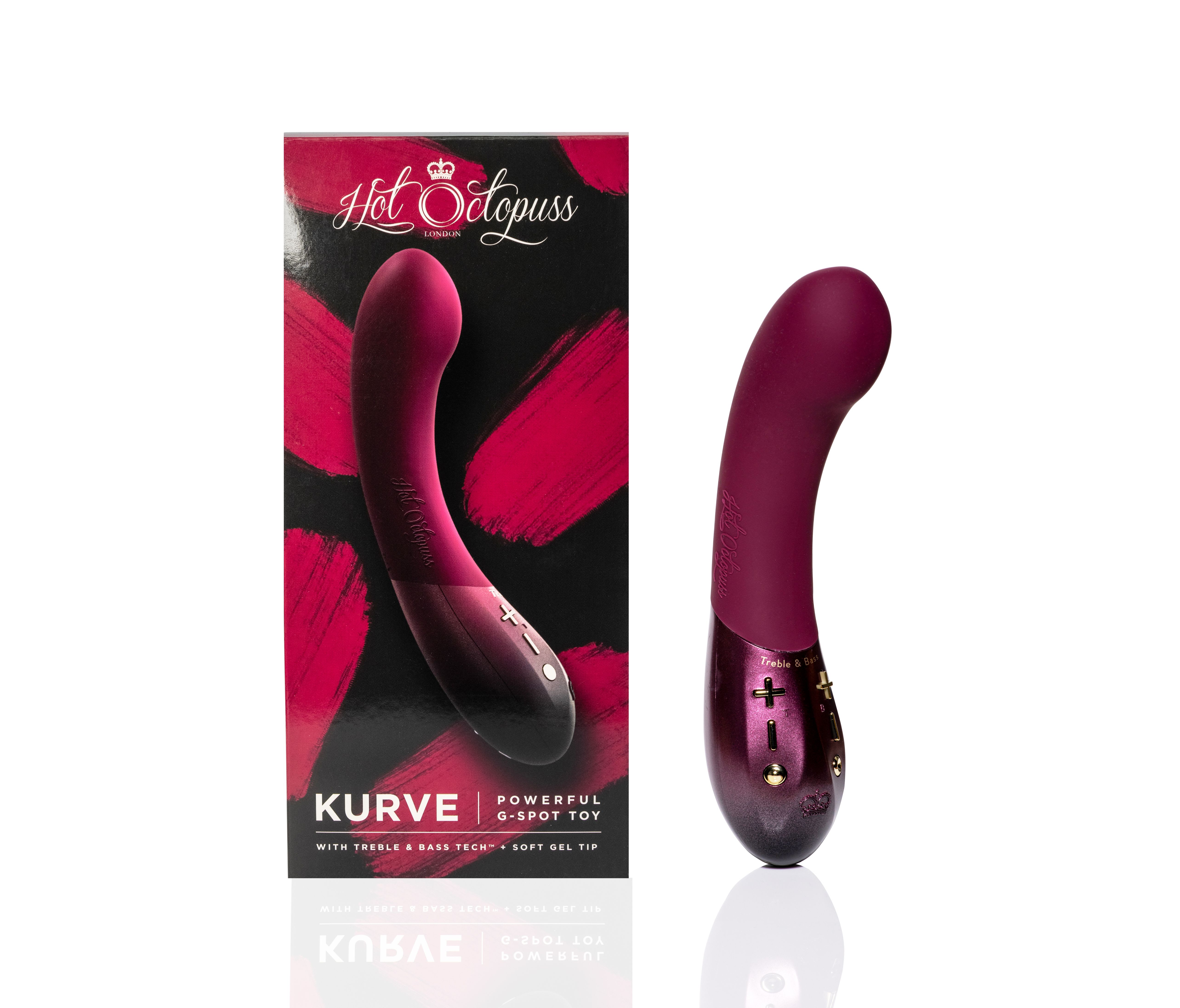 Kurve box and product displayed beside it