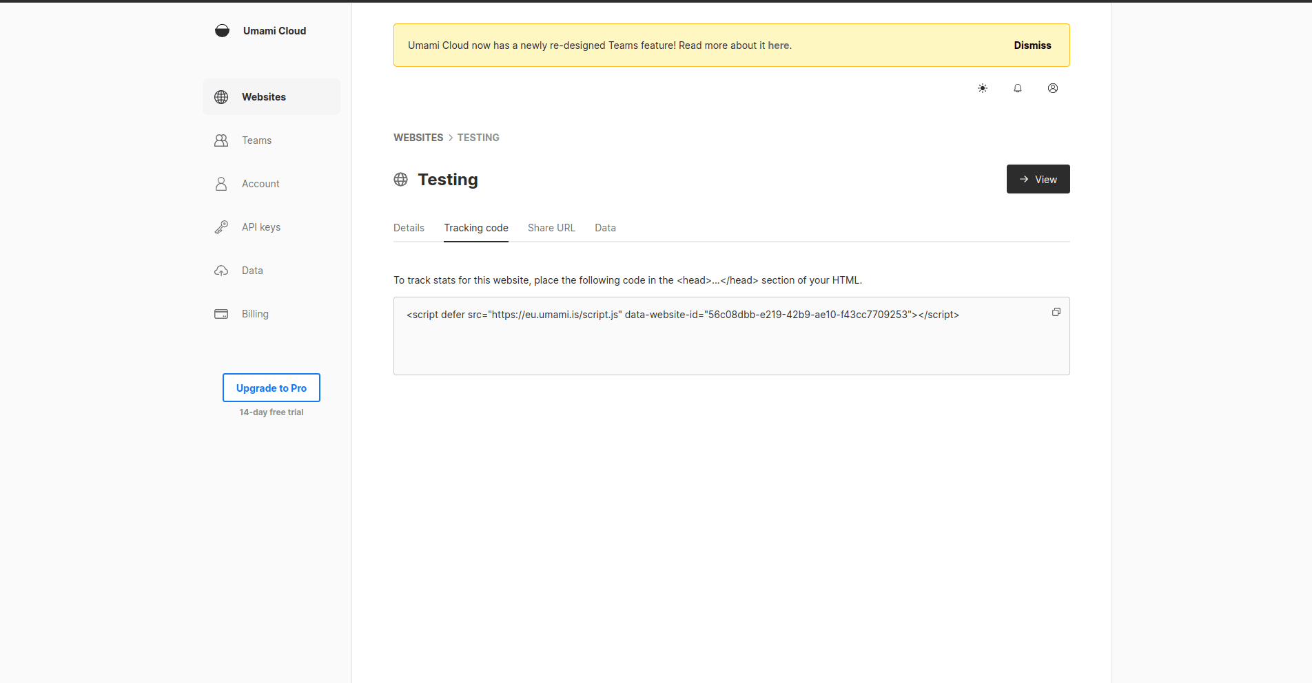 Tracking Code