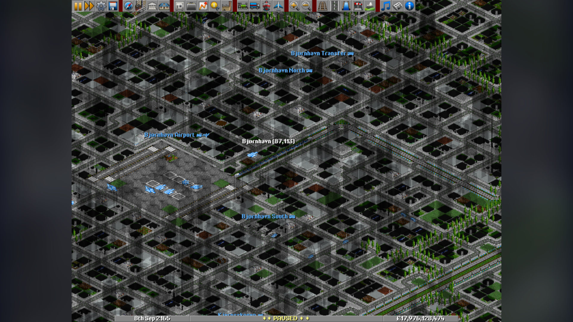 OpenTTD gameplay screenshot 2