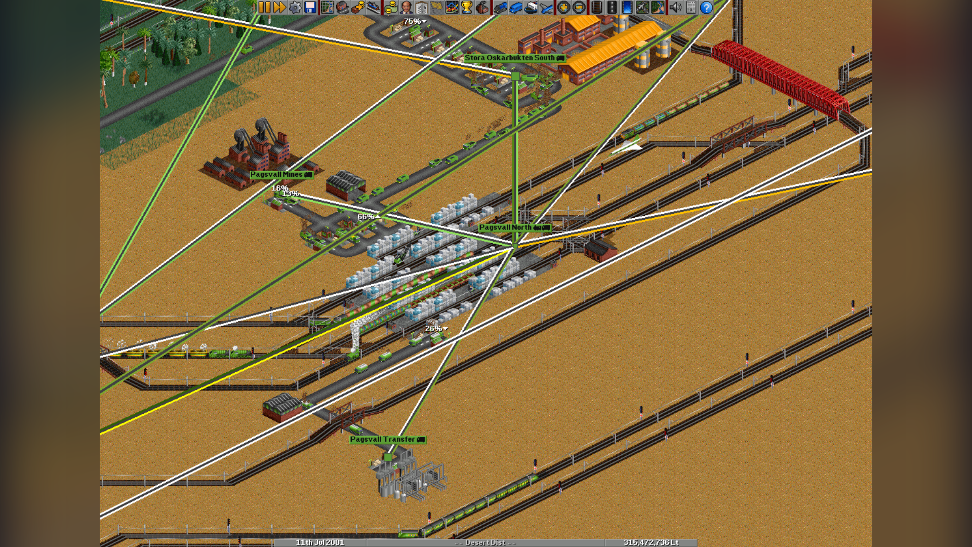 OpenTTD gameplay screenshot 3