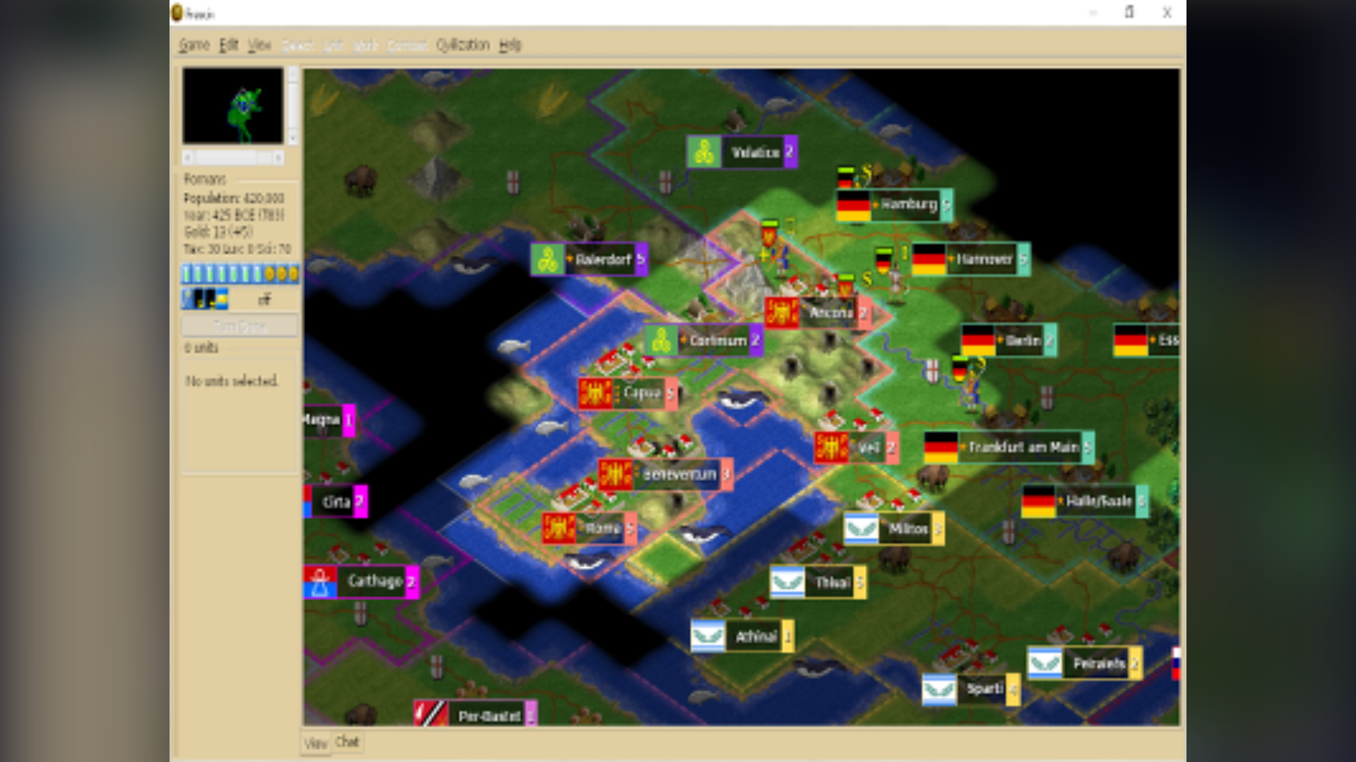 Freeciv gameplay screenshot 1