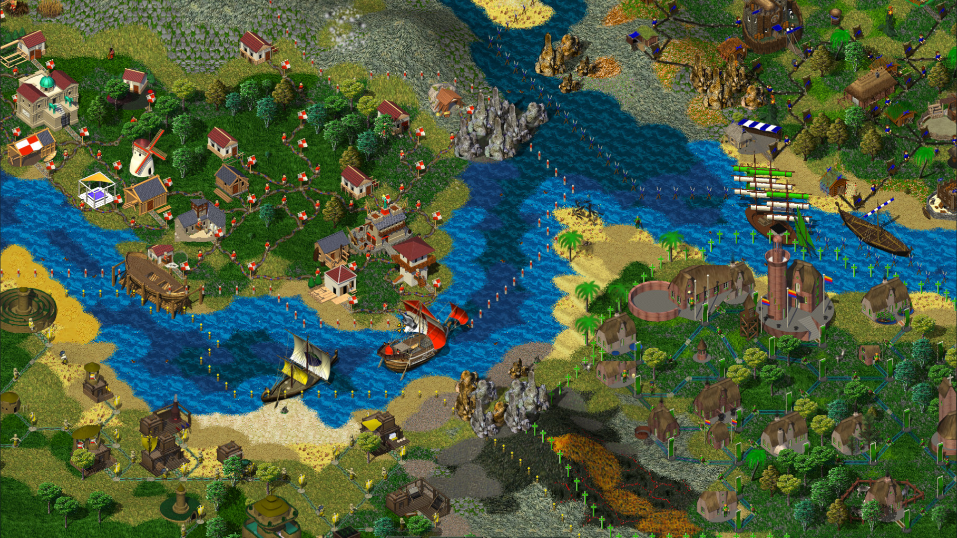 Widelands banner — a game similar to Enigma