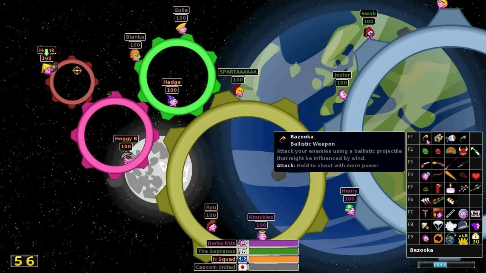 Hedgewars gameplay screenshot 1