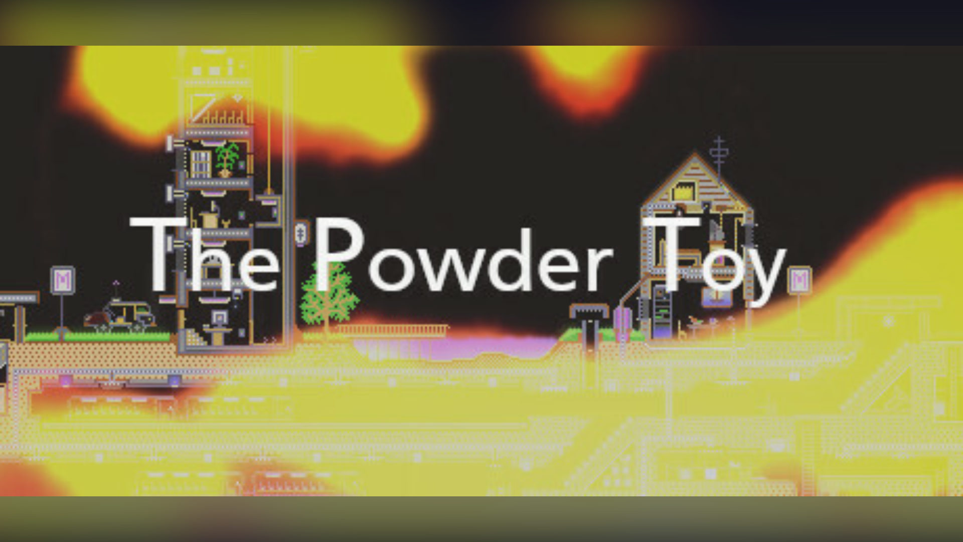 The Powder Toy banner — a game similar to Enigma