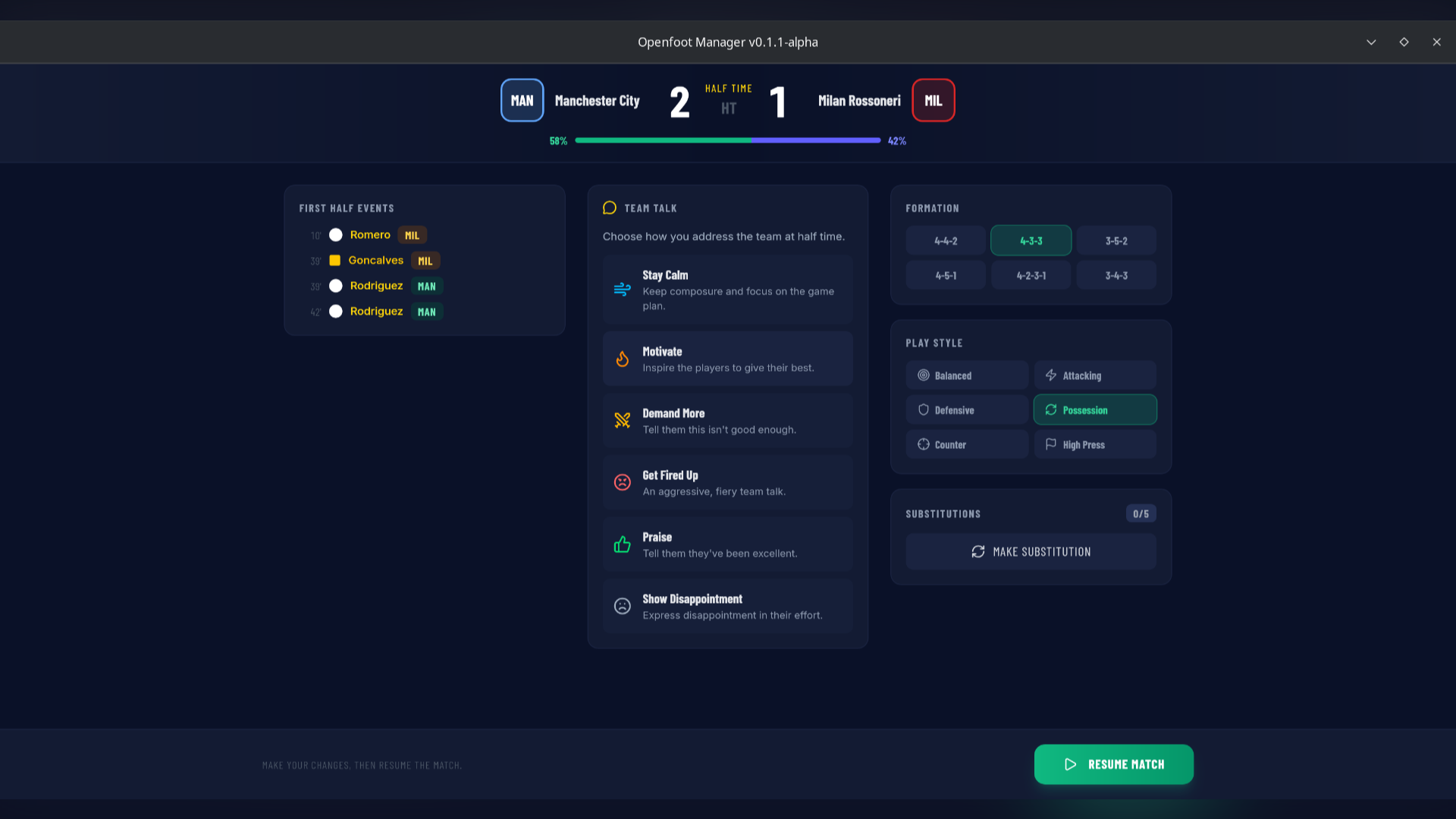 OpenFoot Manager official gameplay or project artwork 6